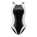 LEOHEX Solid Gloss Sporty Color-Block High-Cut Swimsuit – product image 1