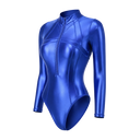 LEOHEX Liquid Gloss Define Seam Long Sleeve High-Cut Swimsuit – product image 1