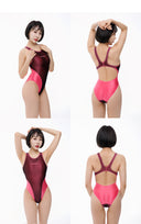 LEOHEX Liquid Gloss Mesh-Panel High-Cut Swimsuit – product image 8