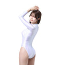 LEOHEX Liquid Gloss Define Seam Long Sleeve High-Cut Swimsuit – product image 15