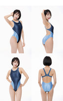 LEOHEX Liquid Gloss Mesh-Panel High-Cut Swimsuit – product image 13
