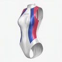 LEOHEX Liquid Gloss High-Neck Racing-Style Swimsuit – product image 1