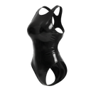 LEOHEX Solid Gloss Competitive-Style High-Cut Swimsuit – product image 1