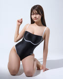 LEOHEX Liquid Gloss Contrast Trim High-Cut One-Piece Swimsuit – product image 30