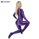 LEOHEX Liquid Gloss High-Neck Footed Catsuit – product image 56