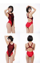 LEOHEX Liquid Gloss Mesh-Panel High-Cut Swimsuit – product image 9