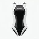 LEOHEX Solid Gloss Sporty Color-Block High-Cut Swimsuit – product image 16