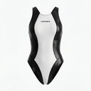 LEOHEX Solid Gloss Sporty Color-Block High-Cut Swimsuit – product image 3